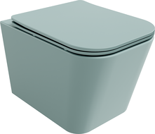 Mexen Teo vas de toaletă Rimless cu capac slim cu închidere lentă, duroplast, Verde deschis mat - 30854048