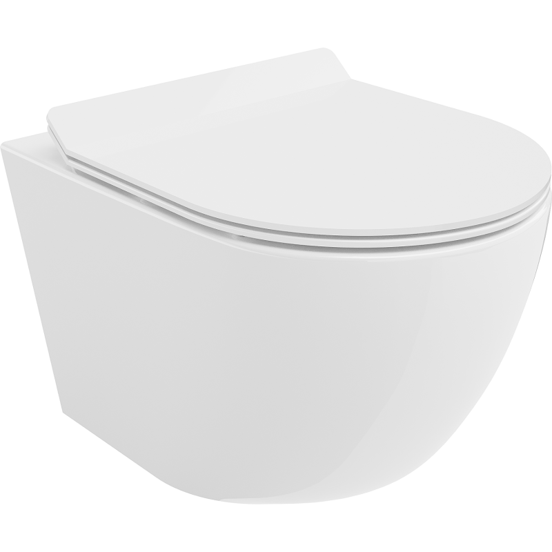 Mexen Lena vas wc fără margini cu capac cu închidere lentă slim, duroplast, alb lucios - 30224000