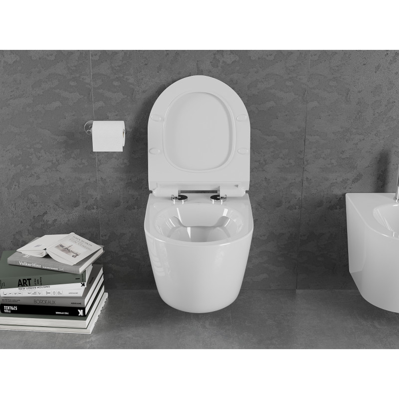 Mexen Lena vas wc Rimless cu capac cu cădere lentă slim, duroplast, alb lucios - 30224000