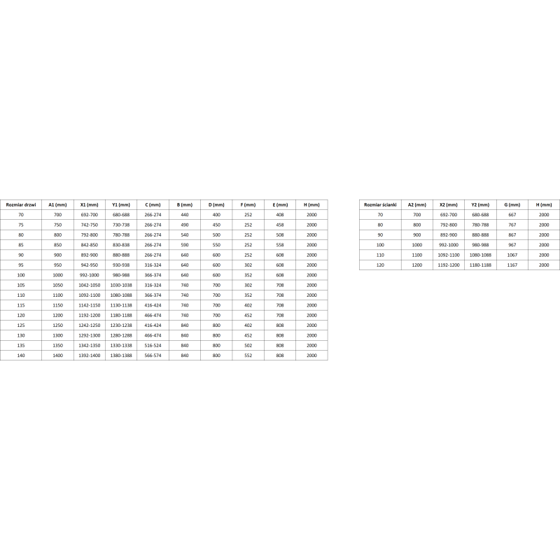 Mexen Lunar T 80 x 70 cm-es balra nyíló zuhanykabin, átlátszó, fegyverfém - 834T-080-070-95-00-L