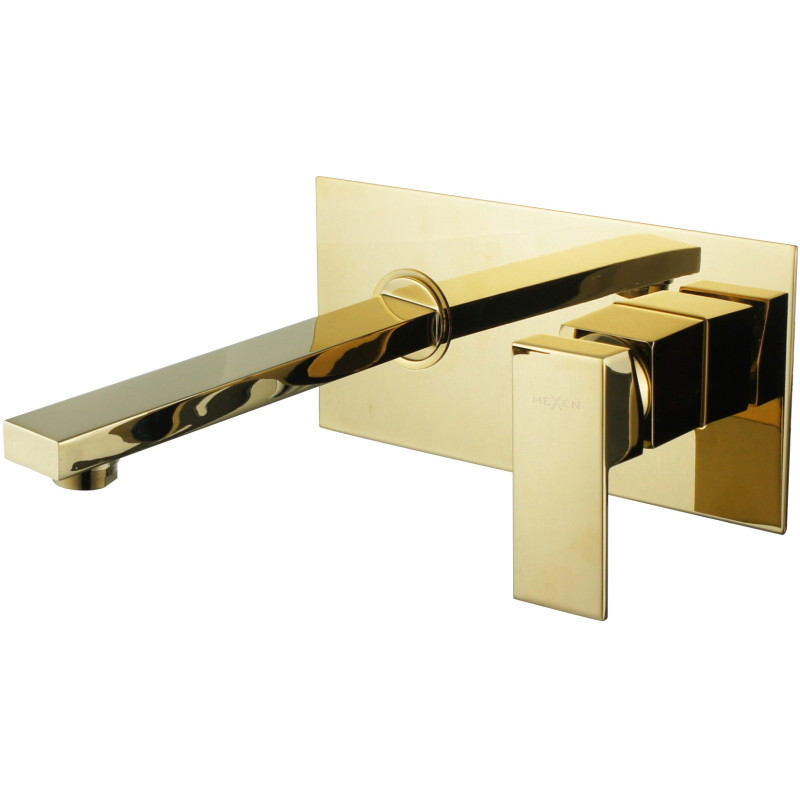 Mexen Cube baterie de chiuvetă încastrată, aurie - 73115-50