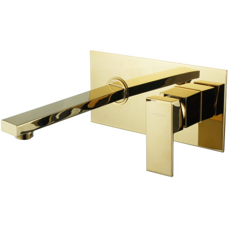 Mexen Cube baterie de chiuvetă încastrată, aurie - 73115-50