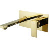 Mexen Cube baterie de chiuvetă încastrată, aurie - 73115-50