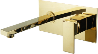 Mexen Cube baterie de chiuvetă încastrată, aurie - 73115-50