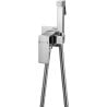 Mexen Cube baterie bideu montată în perete cu set de duș fix, crom - 7599150-00