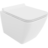 Mexen Vega Rimless WC csésze lassan záródó slim duroplast WC-ülőkével, fényes fehér - 30654000