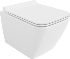 Mexen Vega Rimless WC csésze lassan záródó slim duroplast WC-ülőkével, fényes fehér - 30654000
