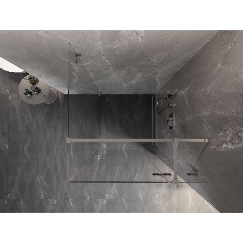 Mexen Lunar T cabina de duș batantă dreapta 90 x 90 cm, transparentă, nichel periat - 834T-090-090-97-00-P