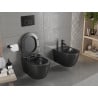 Mexen Carmen perem nélküli wc csésze, Fekete matt - 3388XX85