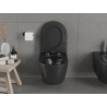 Mexen Carmen vas wc fără ramă cu capac slim cu închidere lentă, duroplast, negru mat - 30881085