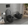 Mexen Carmen Rimless WC-csésze lecsapódásgátló slim duroplast ülőkével, fekete matt - 30880185