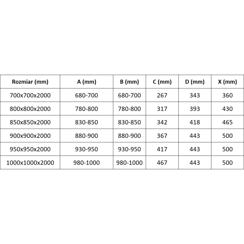 Mexen Exo négyszögletes, tolóajtós zuhanykabin 100 x 100 cm, átlátszó, arany - 8111-100-100-50-00