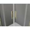 Mexen Exo cabină de duș pătrată glisantă 85 x 85 cm, transparentă, aurie - 8111-085-085-50-00