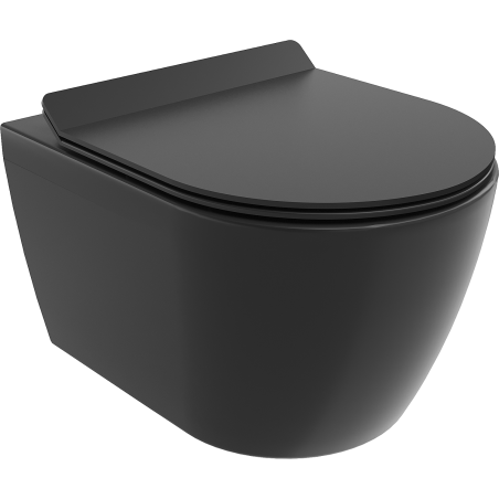 Mexen Carmen vas wc Rimless cu capac cu închidere lentă slim, duroplast, negru mat - 30880185