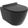 Mexen Carmen vas wc Rimless cu capac cu închidere lentă slim, duroplast, negru mat - 30880185