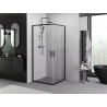 Mexen Exo-S Duo cabina de duș pătrată culisantă 85 x 85 cm, transparentă, neagră - 8111-085-085-70-00