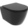 Mexen Carmen vas wc fără ramă cu capac slim cu închidere lentă, duroplast, negru mat - 30881085