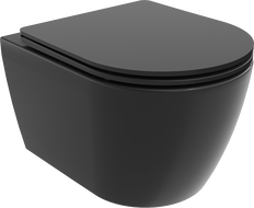 Mexen Carmen WC Rimless cu capac soft-close slim, duroplast, negru mat - 30881085