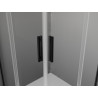 Mexen Exo-S Duo 95 x 95 cm-es négyzet alakú tolóajtós zuhanykabin, átlátszó, fekete - 8111-095-095-70-00