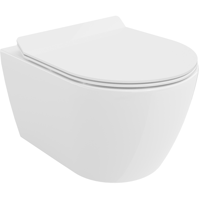 Mexen Carmen wc csésze Rimless lassan záródó slim üléssel, duroplast, fényes fehér - 30880100