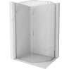 Mexen Exo-R cabina de duș pentagonală cu ușă batantă 90 x 80 cm, transparentă, crom - 812-090-080-01-00