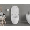 Mexen Carmen perem nélküli wc csésze leeresztő automatikás, kemény ülőkével, Duroplaszt, Fehér - 30880200