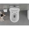 Mexen Carmen Rimless WC csésze lassan csukódó, kemény, duroplast, fényes fehér ülőkével - 30880200