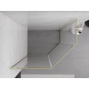 Mexen Exo-R cabina de duș pentagonală pivotantă 100 x 80 cm, transparentă, aurie - 812-100-080-50-00