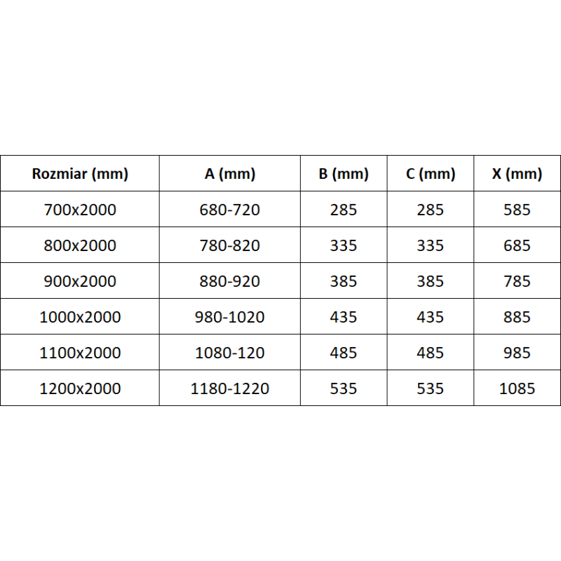 Mexen Exo dupla nyíló zuhanyajtó 100 cm, átlátszó, arany - 814-100-000-50-00