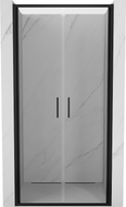 Mexen Exo-B Duo kettős, kifelé nyíló zuhanyajtó 120 cm, átlátszó, fekete - 814-120-000-70-00