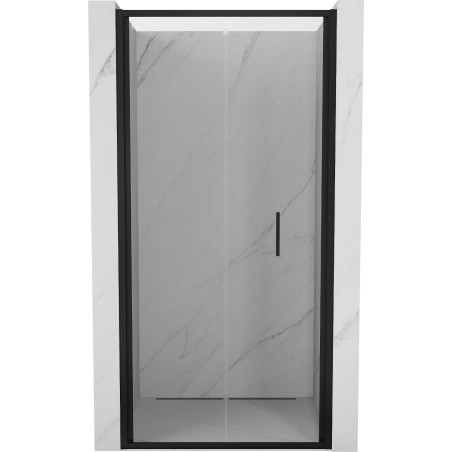 Mexen Exo-F 120 cm-es összecsukható zuhanyajtó, átlátszó, fekete - 816-120-000-70-00