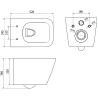 Mexen Cube fali WC Rimless lassan csukódó, slim duroplast, fényes fehér - 30924000