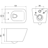 Mexen Cube vas de toaletă Rimless cu capac slim cu închidere lentă , duroplast, Albă - 30924000