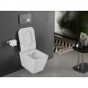 Mexen Cube Rimless WC csésze lassan záródó slim tetővel, duroplast, fényes fehér - 30924000