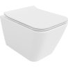 Mexen Cube Rimless WC csésze lassan záródó slim tetővel, duroplast, fényes fehér - 30924000