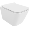 Mexen Cube vas de toaletă Rimless cu capac cu închidere lentă slim, duroplast, alb lucios - 30924000