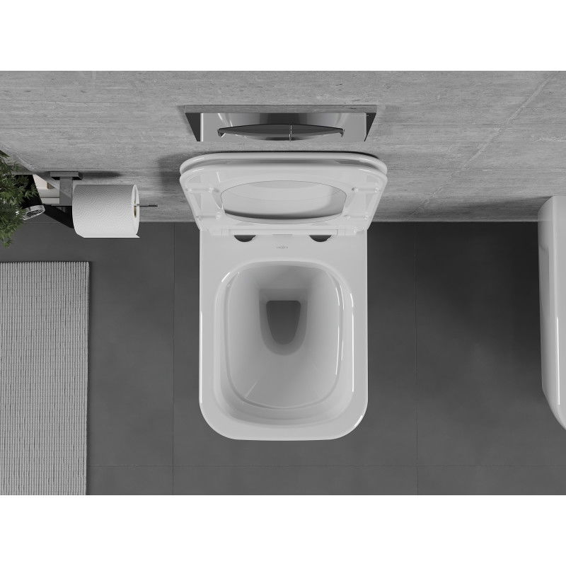 Mexen Margo Rimless WC-csésze lassan záródó, vékony duroplaszt ülőkével, fényes fehér - 30420900