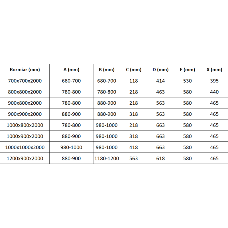 Mexen Exo félköríves, tolóajtós zuhanykabin 80 x 80 cm, átlátszó, fekete - 8131-080-080-70-00