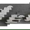 Mexen Lena vas de toaletă fără margini cu capac soft-close slim, duroplast, alb/auriu model carouri - 30224009