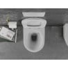 Mexen Lena perem nélküli wc csésze leeresztő automatikás ülőkével, duroplast, Fehér/arany kockás minta - 30224009