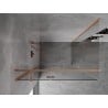 Mexen Mist H T balosz ajtózuhany balra 75 x 90 cm, átlátszó, csiszolt réz - 8A5T-075-090-65-00-L