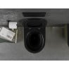 Mexen Lena vas de toaletă WC fără margini cu capac soft-close subțire, duroplast, negru mat/pattern solzi auriu - 30224078