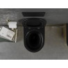 Mexen Lena Rimless WC csésze lassan záródó, vékony duroplast ülőkével, fekete matt/arany - 30224076