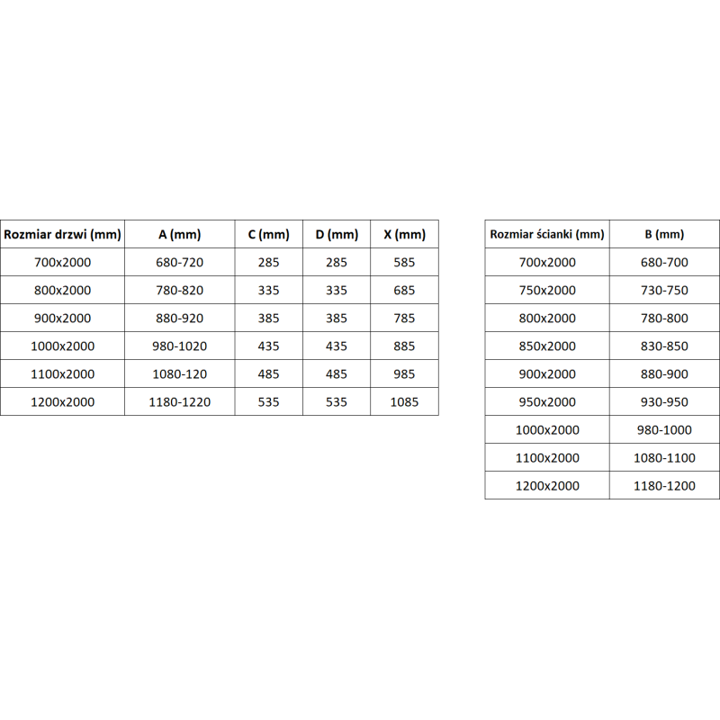 Mexen Exo nyíló zuhanykabin 100 x 95 cm, átlátszó, króm - 814-100-095-01-00