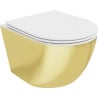Mexen Lena vas wc fără margini cu capac slim cu închidere lentă, duroplast, alb/auriu - 30224006