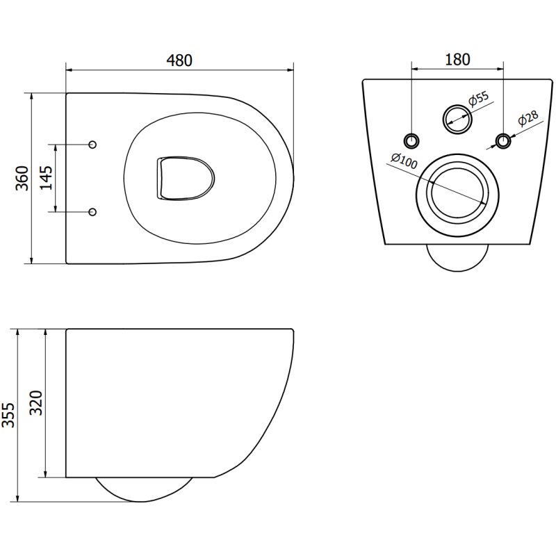 Mexen Lena vas wc Rimless cu capac slim cu închidere lentă, duroplast, alb/linie aurie - 30224005