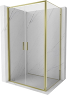 Mexen Exo-B Duo 90 x 120 cm-es, átlátszó, arany nyitható zuhanykabin - 814-090-120-50-00