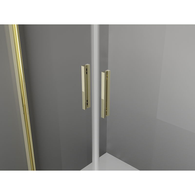 Mexen Exo cabina de duș pivotantă 110 x 95 cm, transparentă, aurie - 814-110-095-50-00