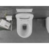 Mexen Lena vas de toaletă Rimless cu capac slim cu închidere lentă, duroplast, Albă/aurie linii - 30224005