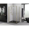 Mexen Exo-B Duo cabină de duș pivotantă 120 x 80 cm, transparentă, aurie - 814-120-080-50-00